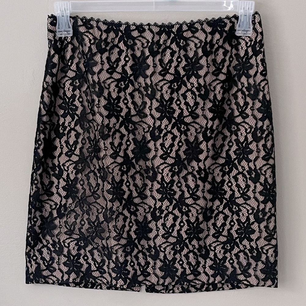 Nicole Miller black lace skirt